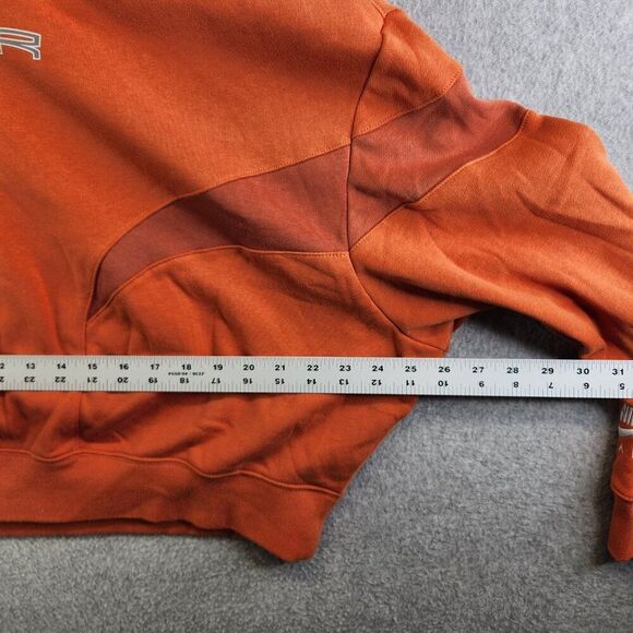 Nike Sweatshirt Womens M Orange Sportswear Air Fleece Mock Neck Hanorac Cropped - Picture 8 of 15